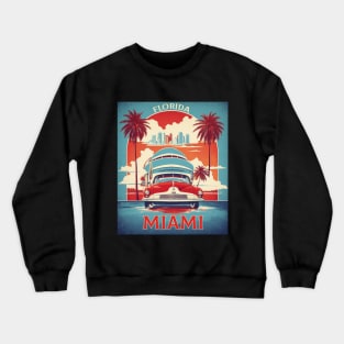 Miami United States of America Tourism Vintage Poster Crewneck Sweatshirt